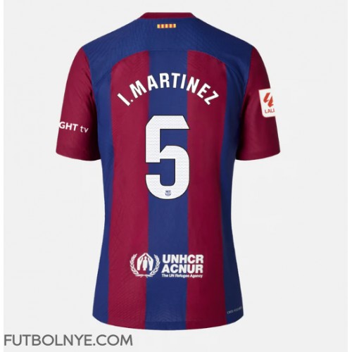 Camiseta Barcelona Inigo Martinez #5 Primera Equipación para mujer 2023-24 manga corta